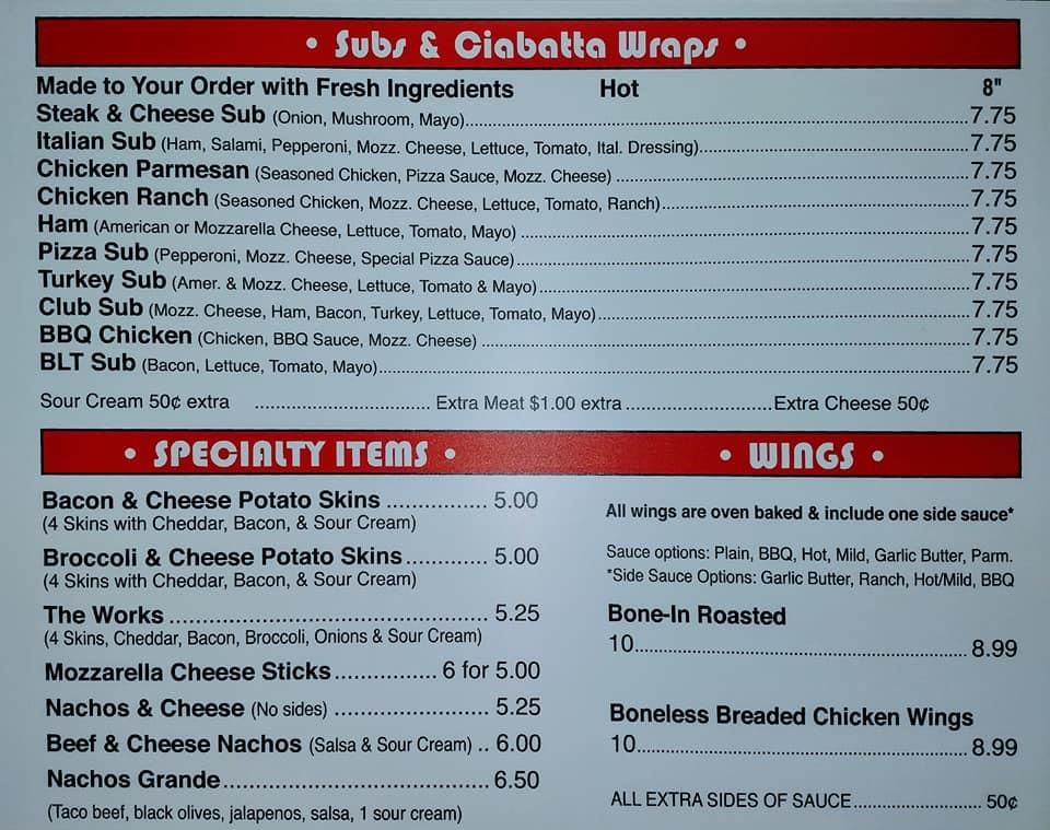 Menu at Pisanello's Pizza Oak Harbor pizzeria, Oak Harbor