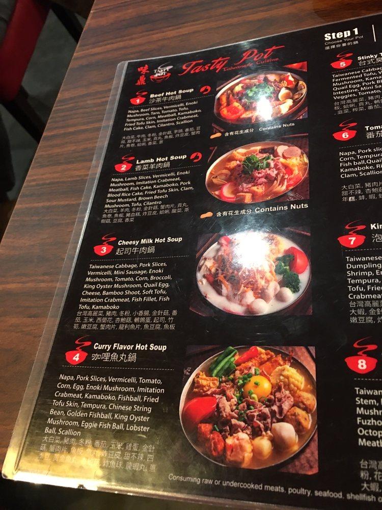 Menu at Tasty pot 味鼎小火锅 restaurant, Mesa