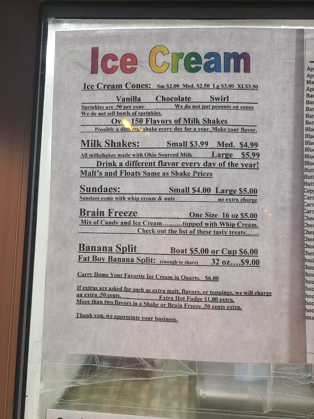 Menu at Main Eatery restaurant, McArthur, 511 W Main St