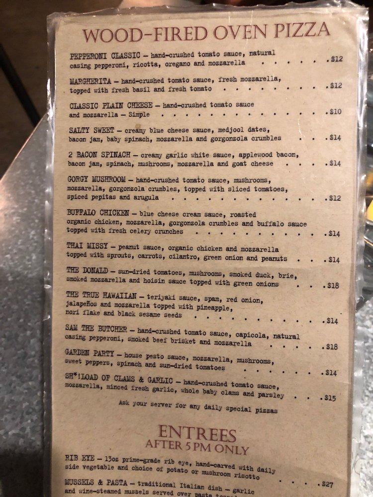 Menu at The Diver Bar & Grill, Eureka
