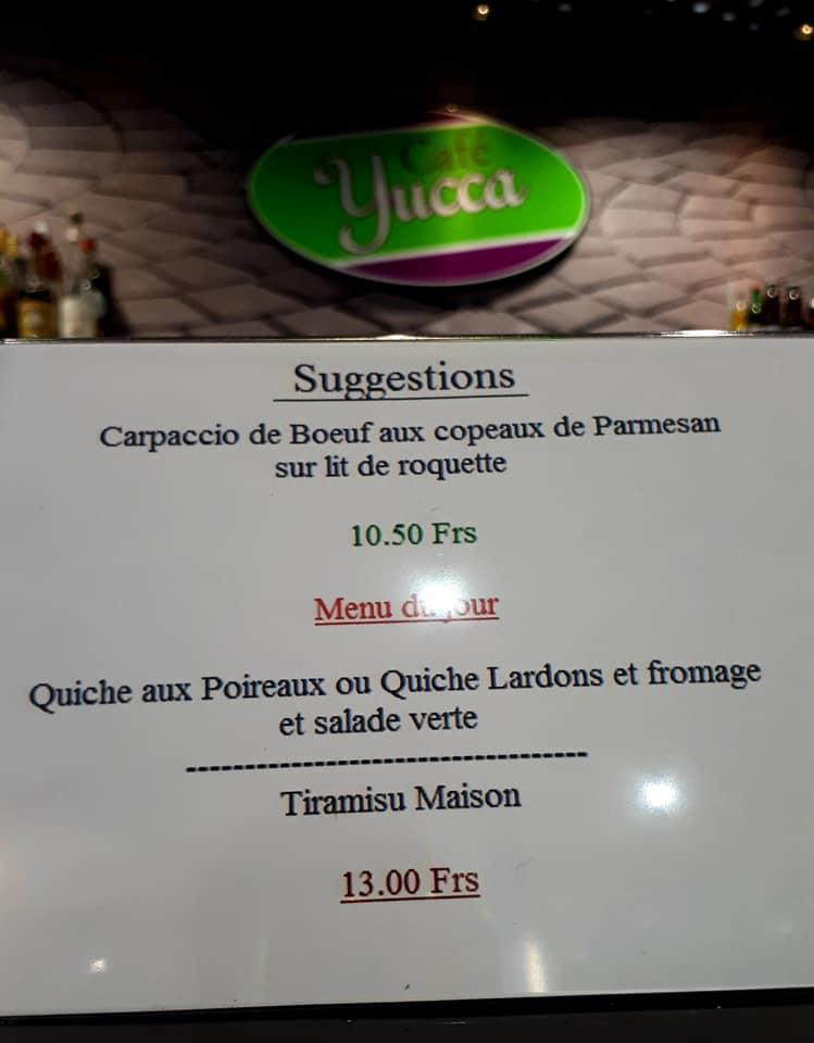 Menu di Café Yucca 