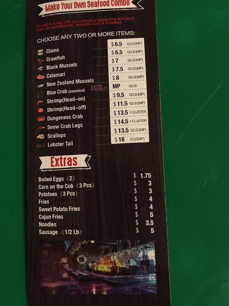 Menu at Hook &amp; Reel Cajun Seafood &amp; Bar, Odessa