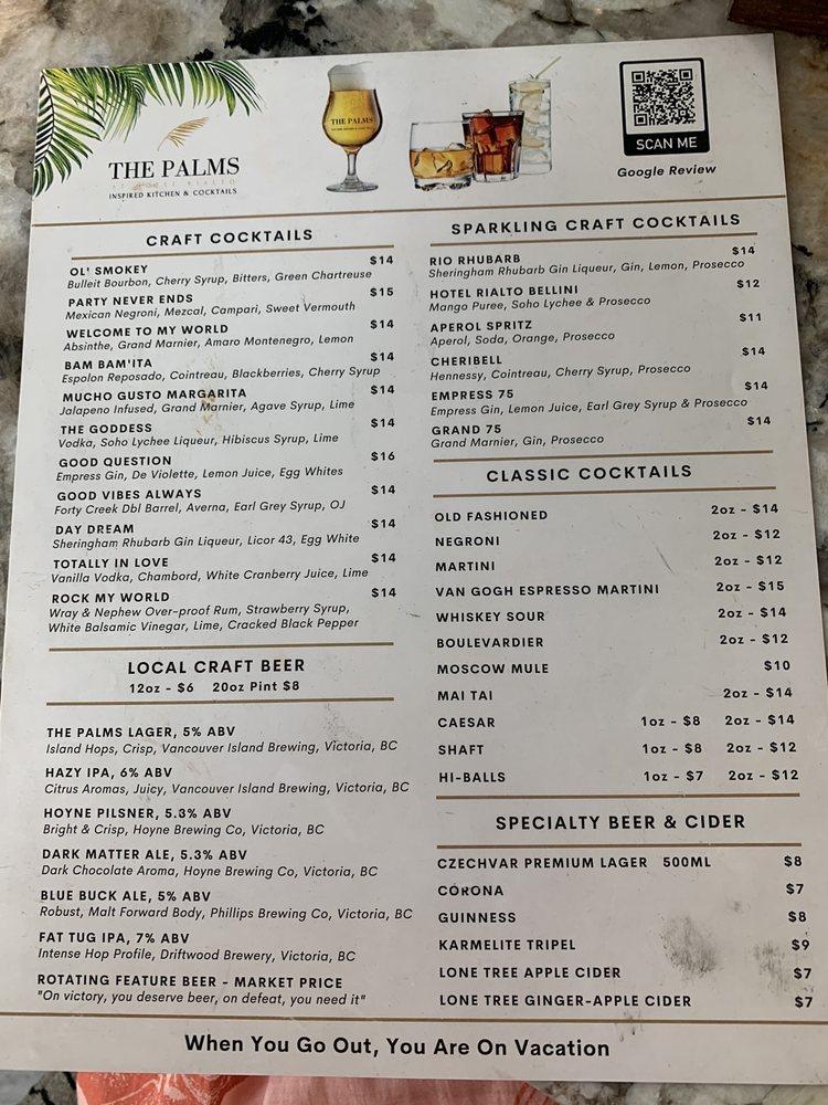 R811 The Palms Restaurant And Lounge Menu 2022 10 