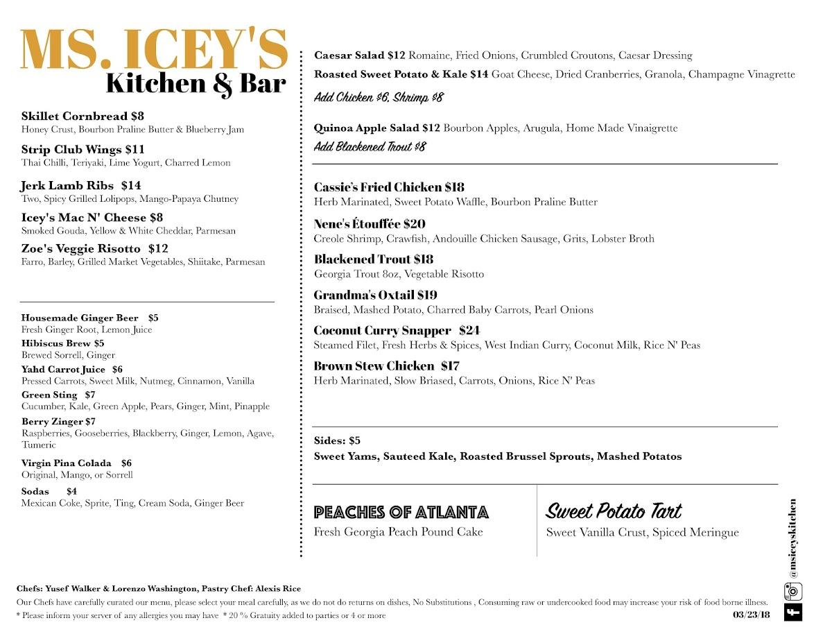 ms iceys kitchen and bar menu