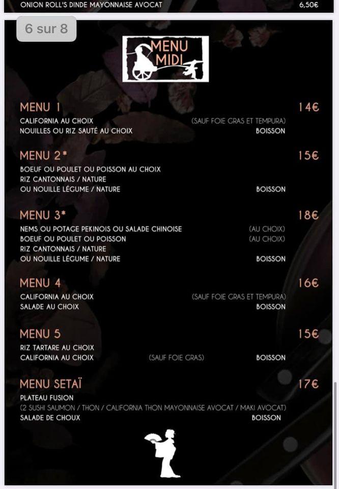 Menu de Setaï