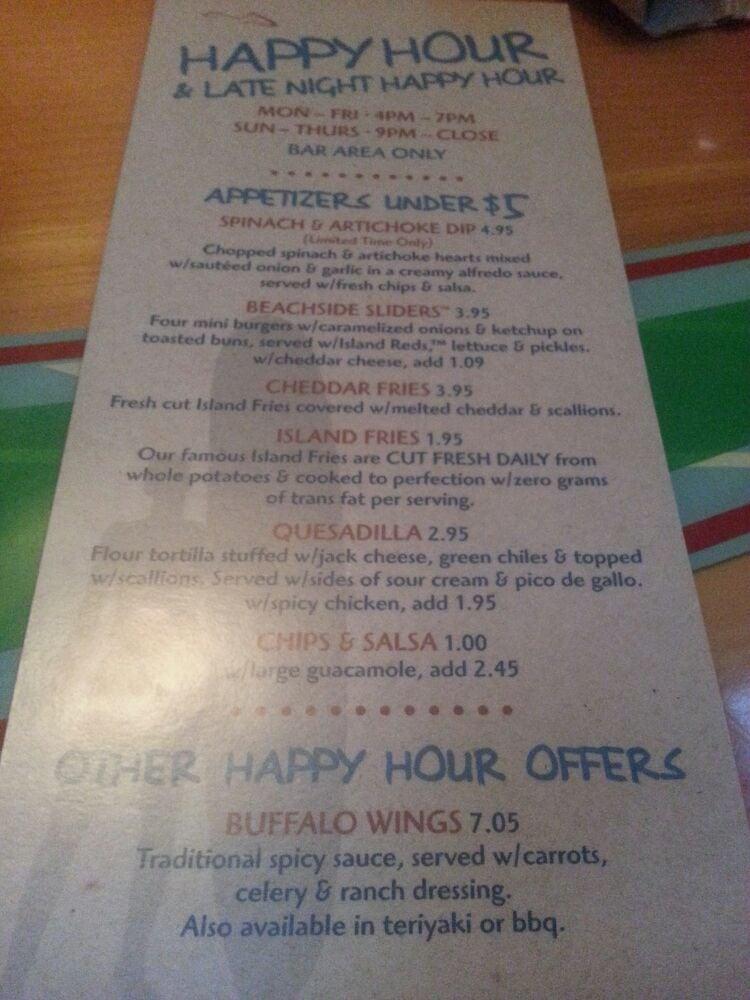Menu at Islands Restaurant Burbank, Burbank
