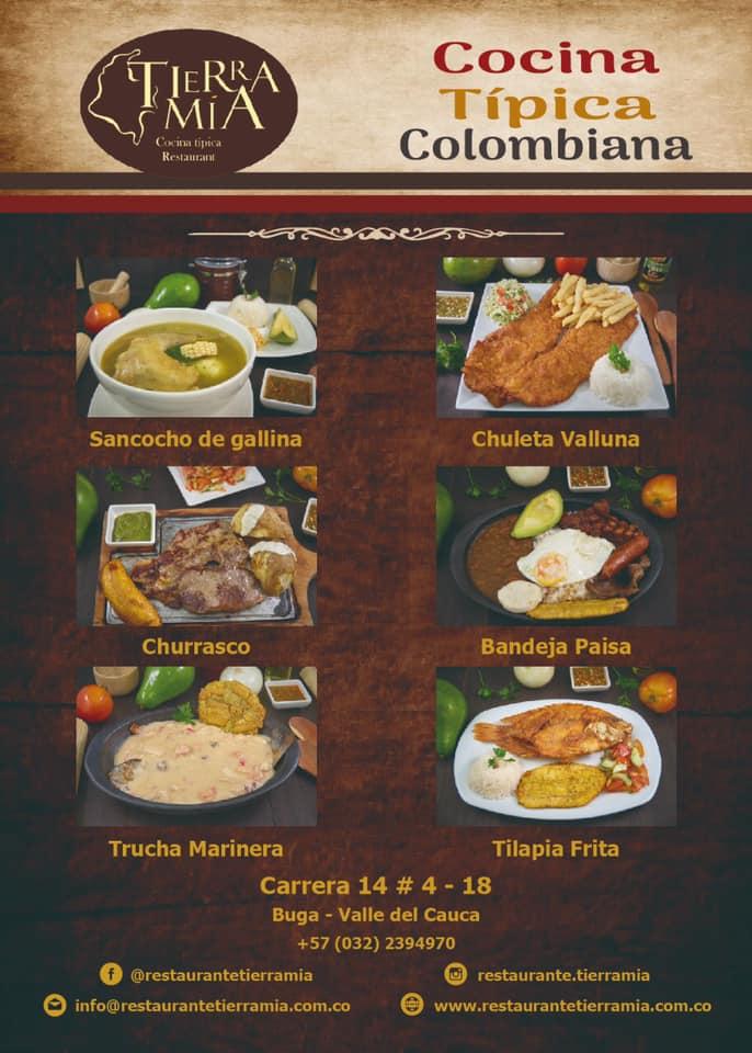 Menu At Restaurante Tierra Mia Cali