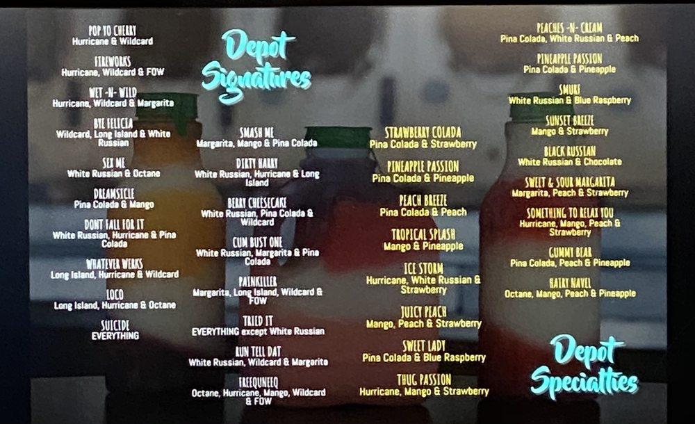 Menu at Daiquiri Depot restaurant, Arlington