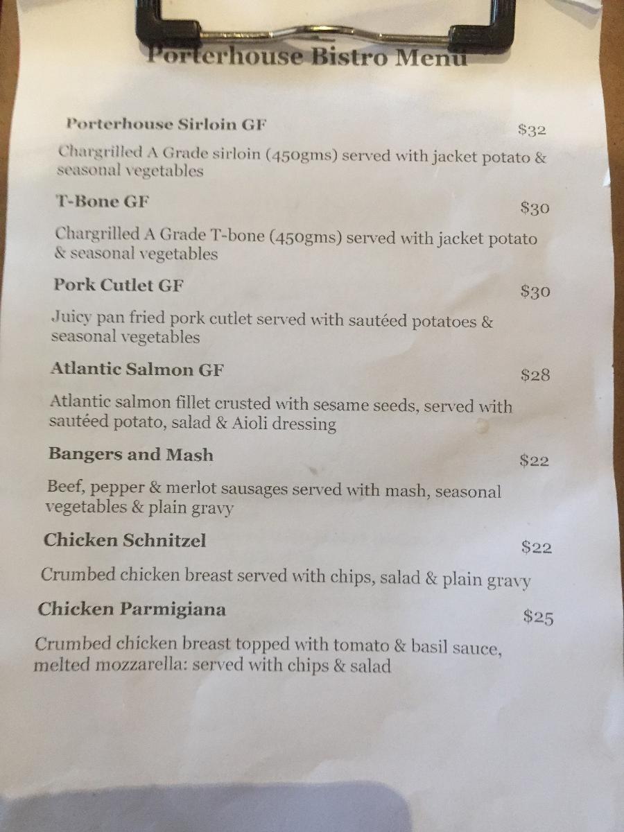 Menu at Moss Vale Hotel pub & bar, Moss Vale