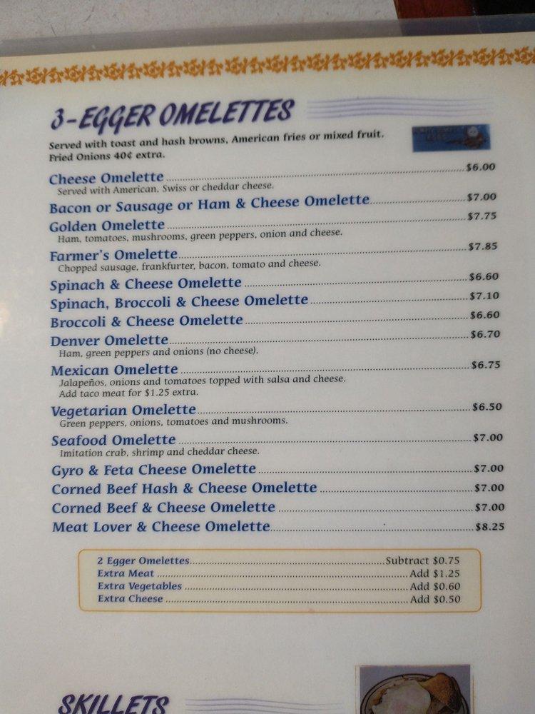 Menu at Golden Flame Family Restaurant, Manitowoc