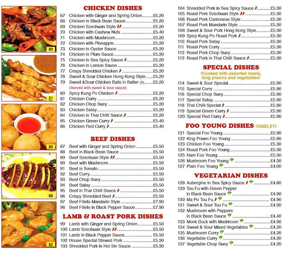 Menu at Ling Di Long restaurant, Ammanford