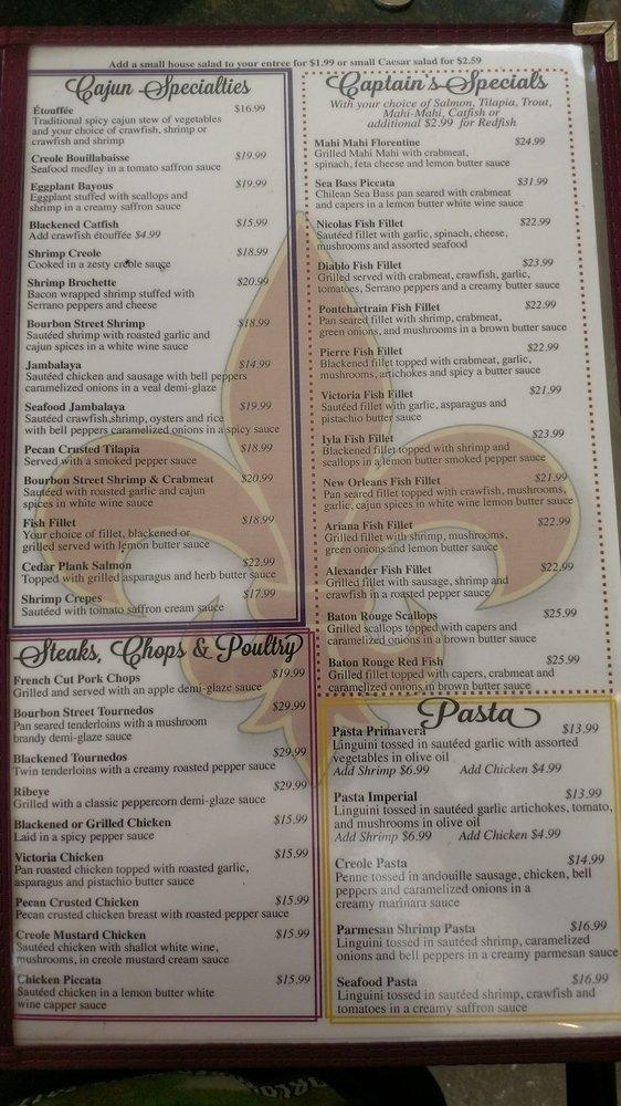 Menu At Bourbon Street Seafood Kitchen Pub Bar San Antonio Th St