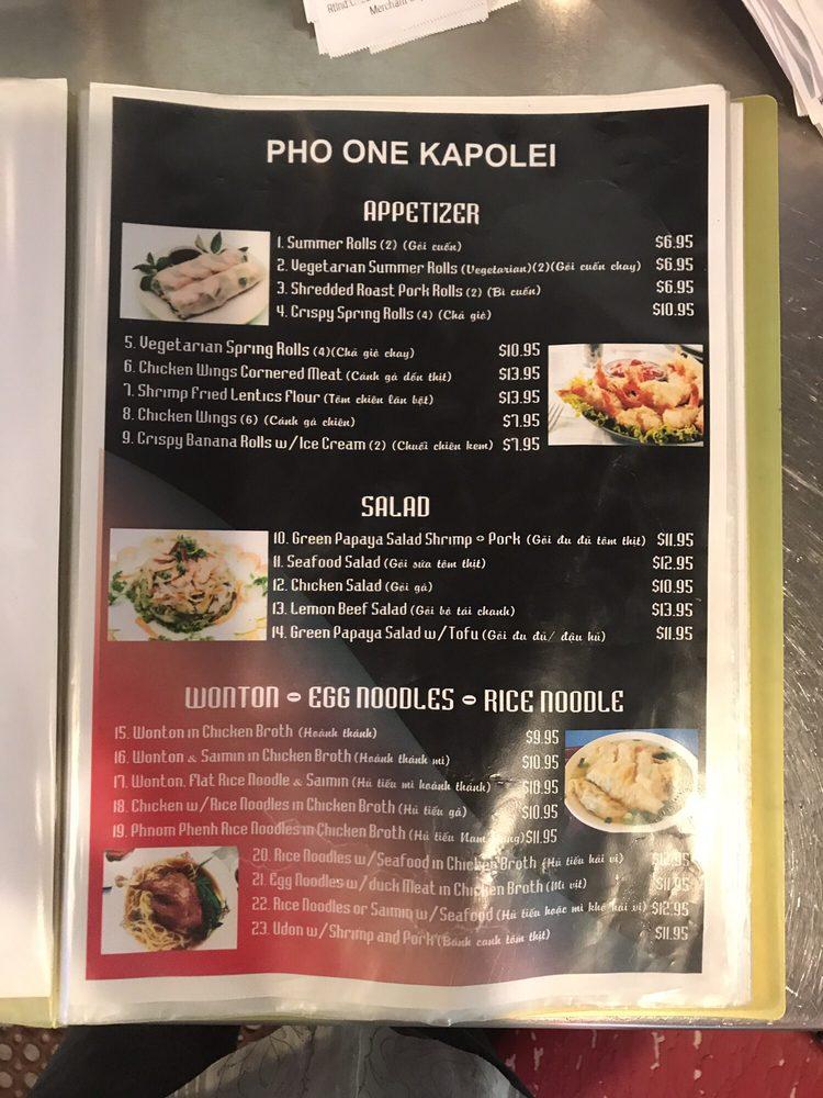 Menu at Pho One KAPOLEI Vietnamese Cuisine desserts, Kapolei