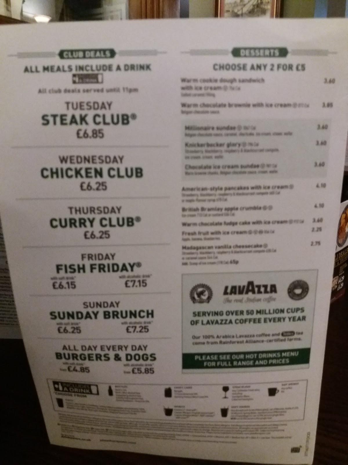 Menu at The Isaac Wilson pub & bar, Middlesbrough