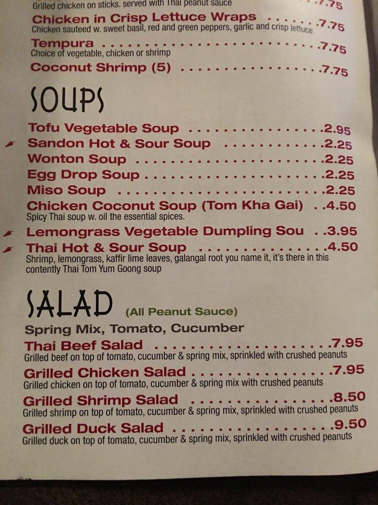 East Moon Asian Bistro Bowie Menu