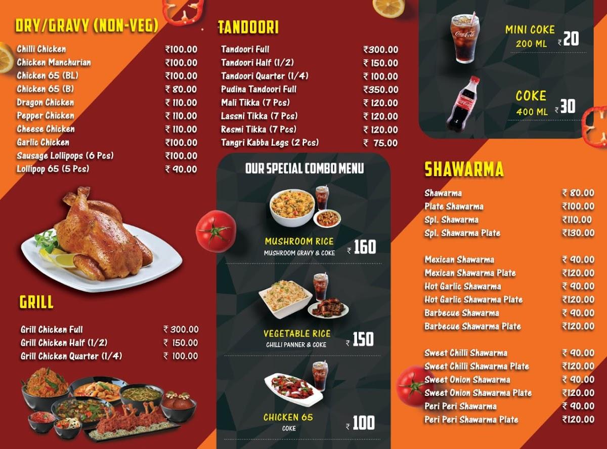 Menu at JIM BEAM, Chennai