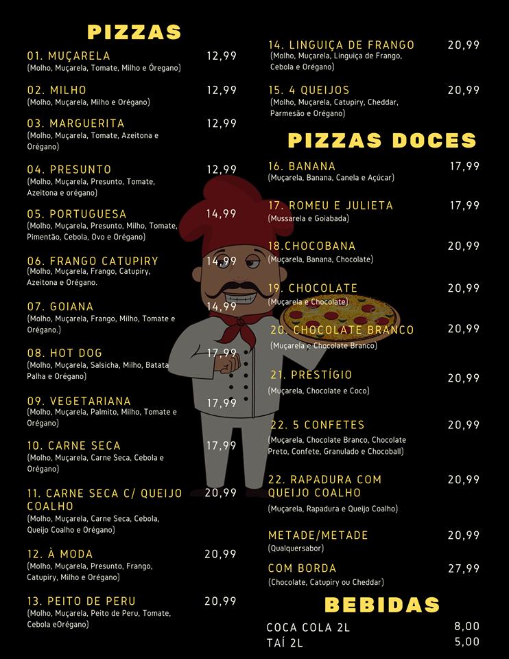 Pizzas Delivery cardápio