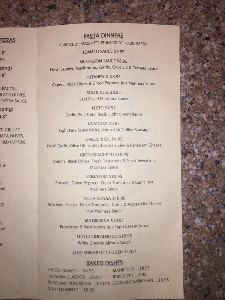 Menu at Sal's Pizzeria & Pasta House, Sarasota, Gateway Ave