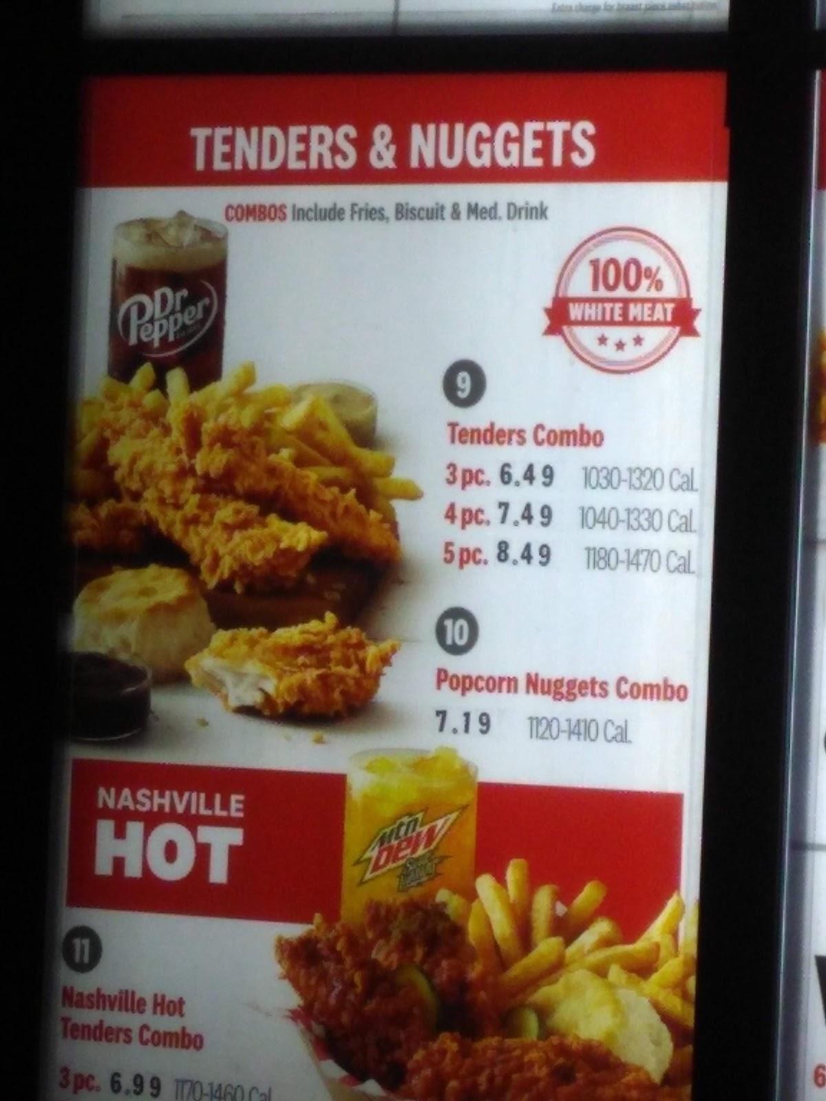 Menu at KFC fast food, Bridgeview, S Harlem Ave