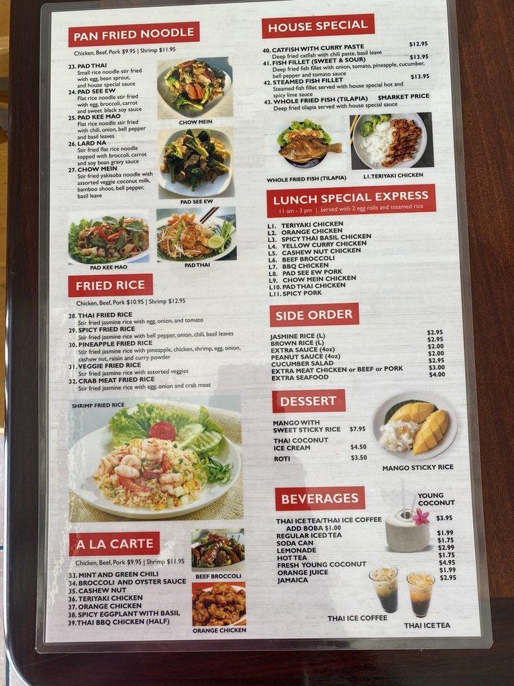 Carta del restaurante Thai Chili Express, Bell