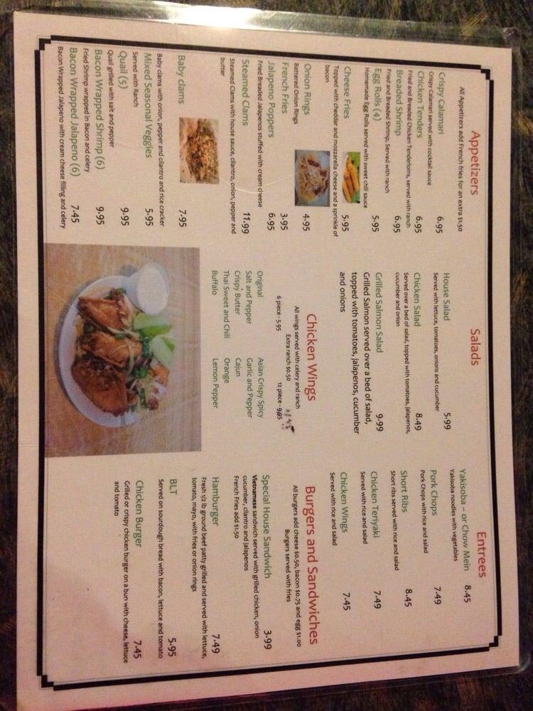 Menu at Pub, Renton