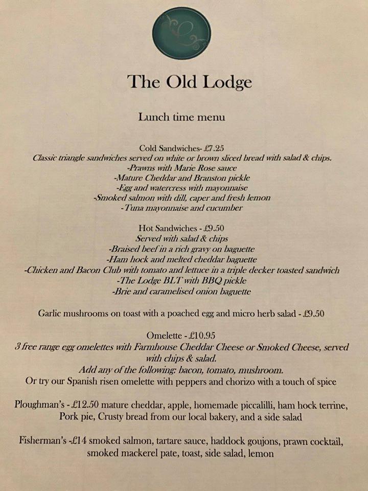 Menu at The Old Lodge Malton pub & bar, Malton