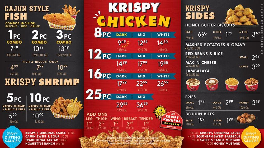 Menu at Krispy Krunchy Chicken fast food, Whittier