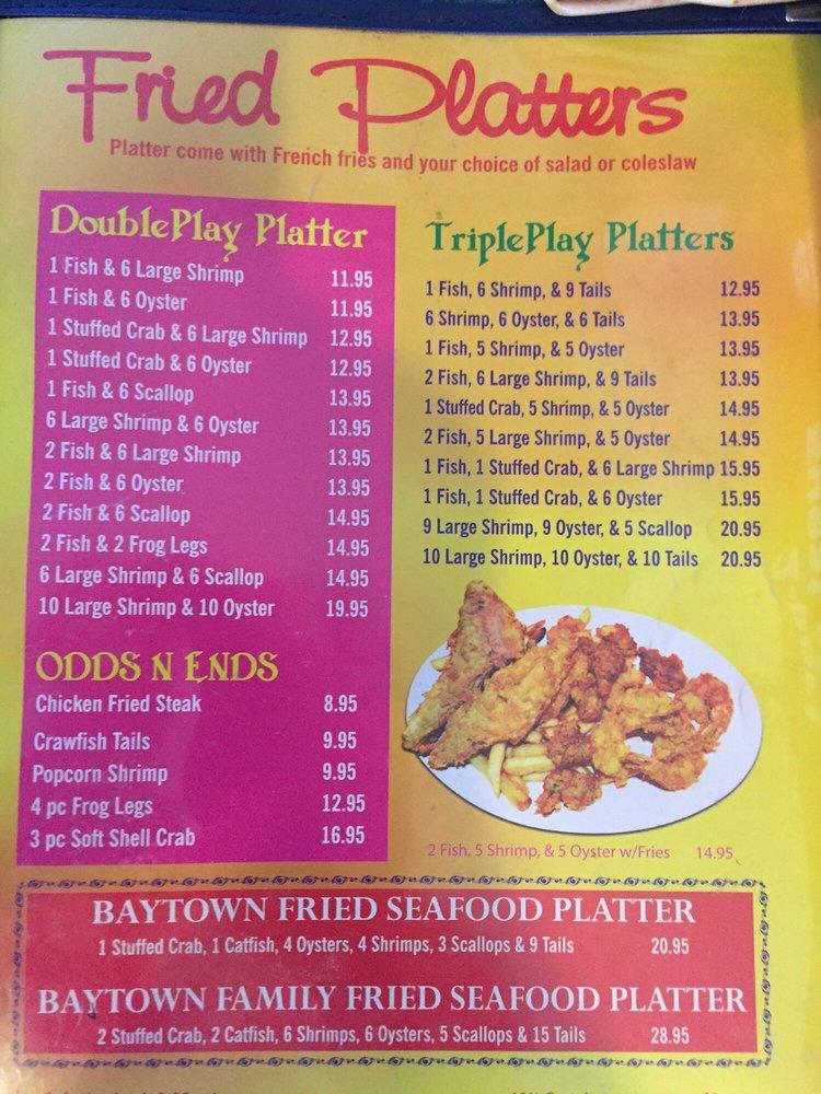 Menu at Baytown Seafood Freeport restaurant, Freeport