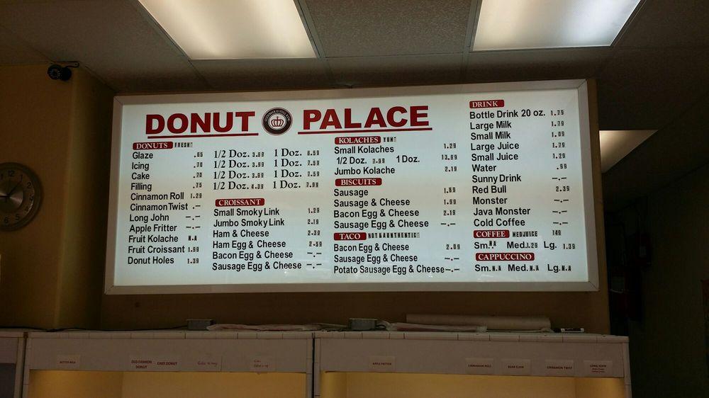 Menu at Donut Palace, Houston, 520 Northpark Dr #110