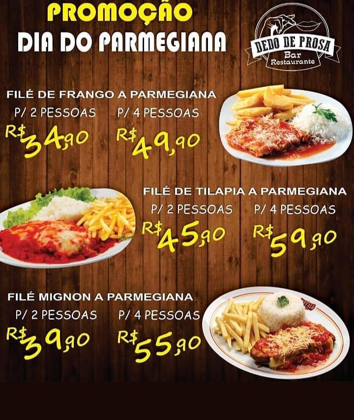 Menu Em Dedo De Prosa Bar E Restaurante Iturama