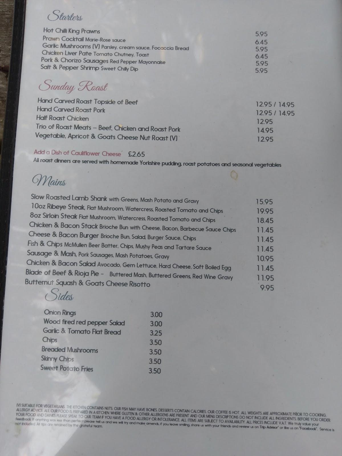 Menu at Three Horseshoes pub & bar, Datchworth