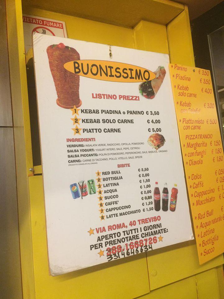 Menu di Buonissimo Kebab 