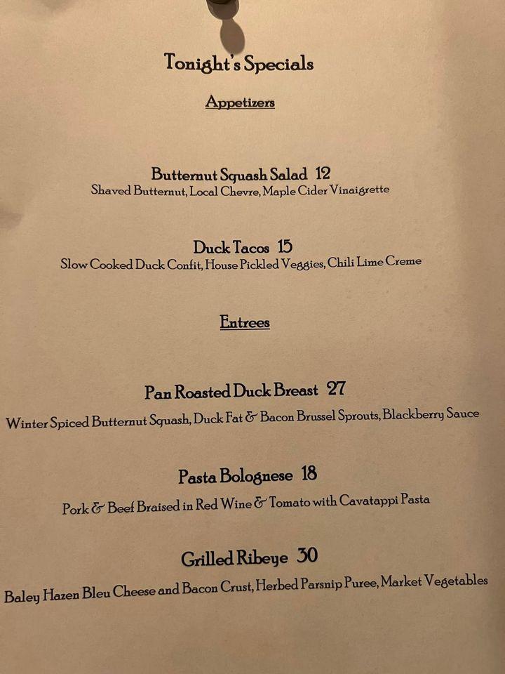 Menu at The Lighthouse Restaurant and Lounge, Colchester