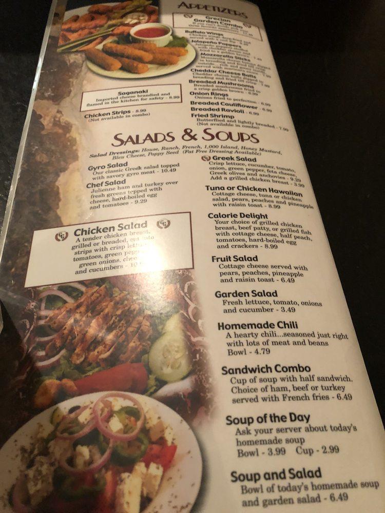 Menu at Grecian Gardens Restaurant, Chillicothe, 304 S Plaza Dr