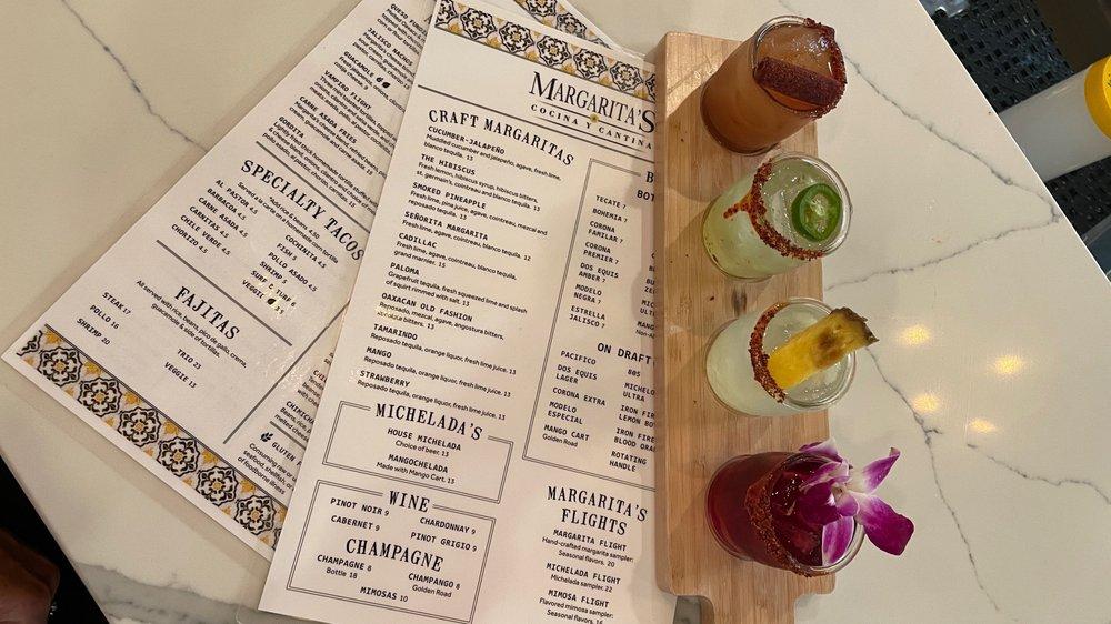 Menu at Margarita’s Cocina y Cantina restaurant, Temecula