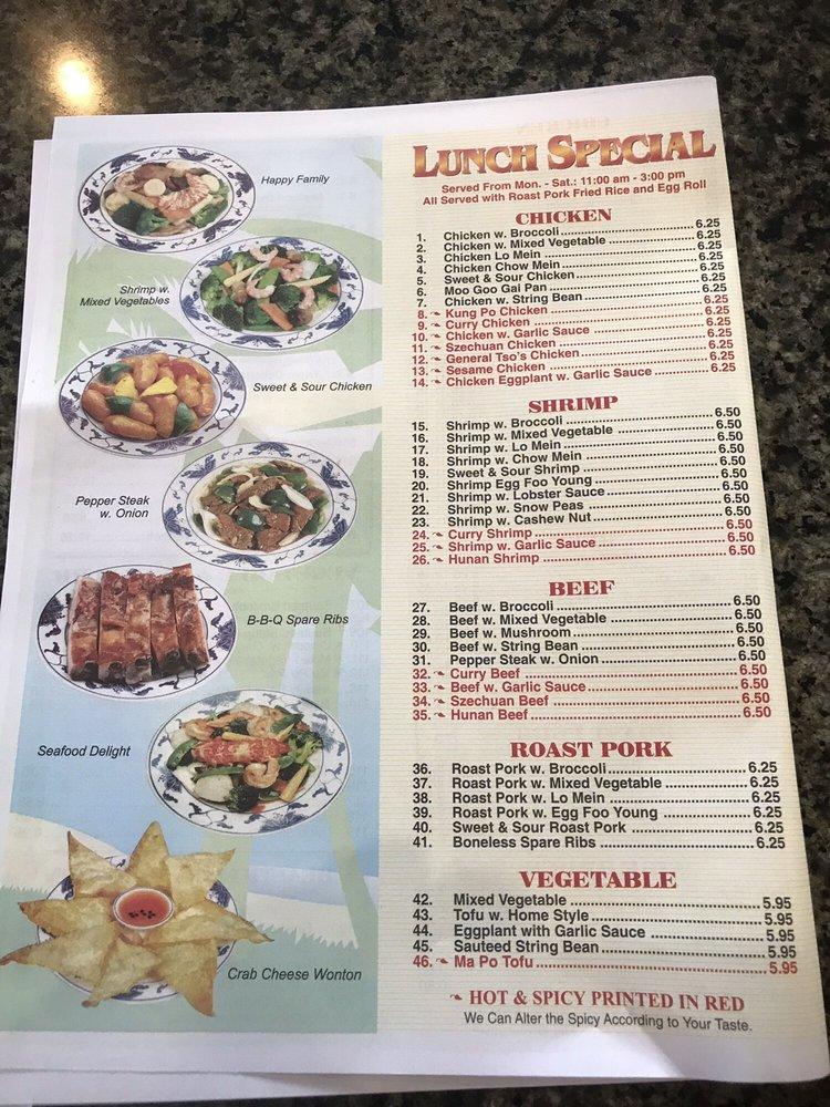 Menu At Hunan Wok Restaurant North East Joseph Biggs Memorial Hwy 8