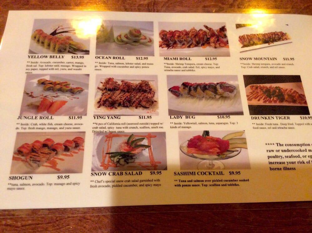Menu at Okinawa Restaurant, Ellijay, 130 Old Orchard Square East