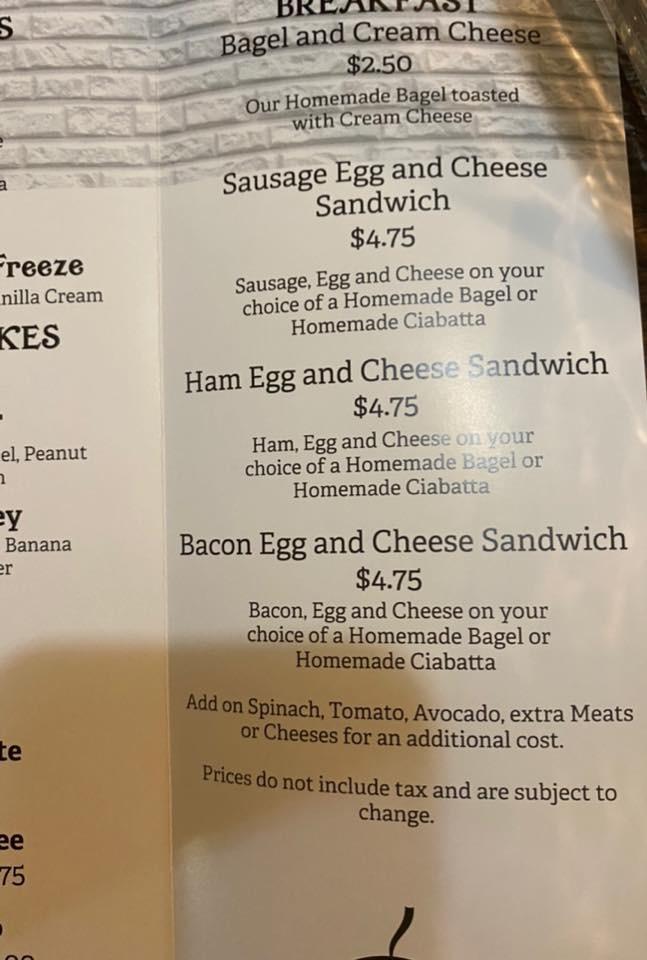 Menu at The Local Grind, LLC cafe, Delton