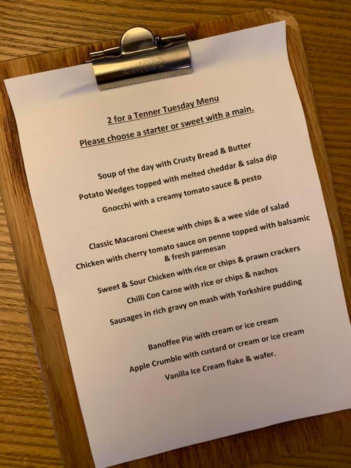 Menu at The Swan Kingholm Quay pub & bar, Dumfries