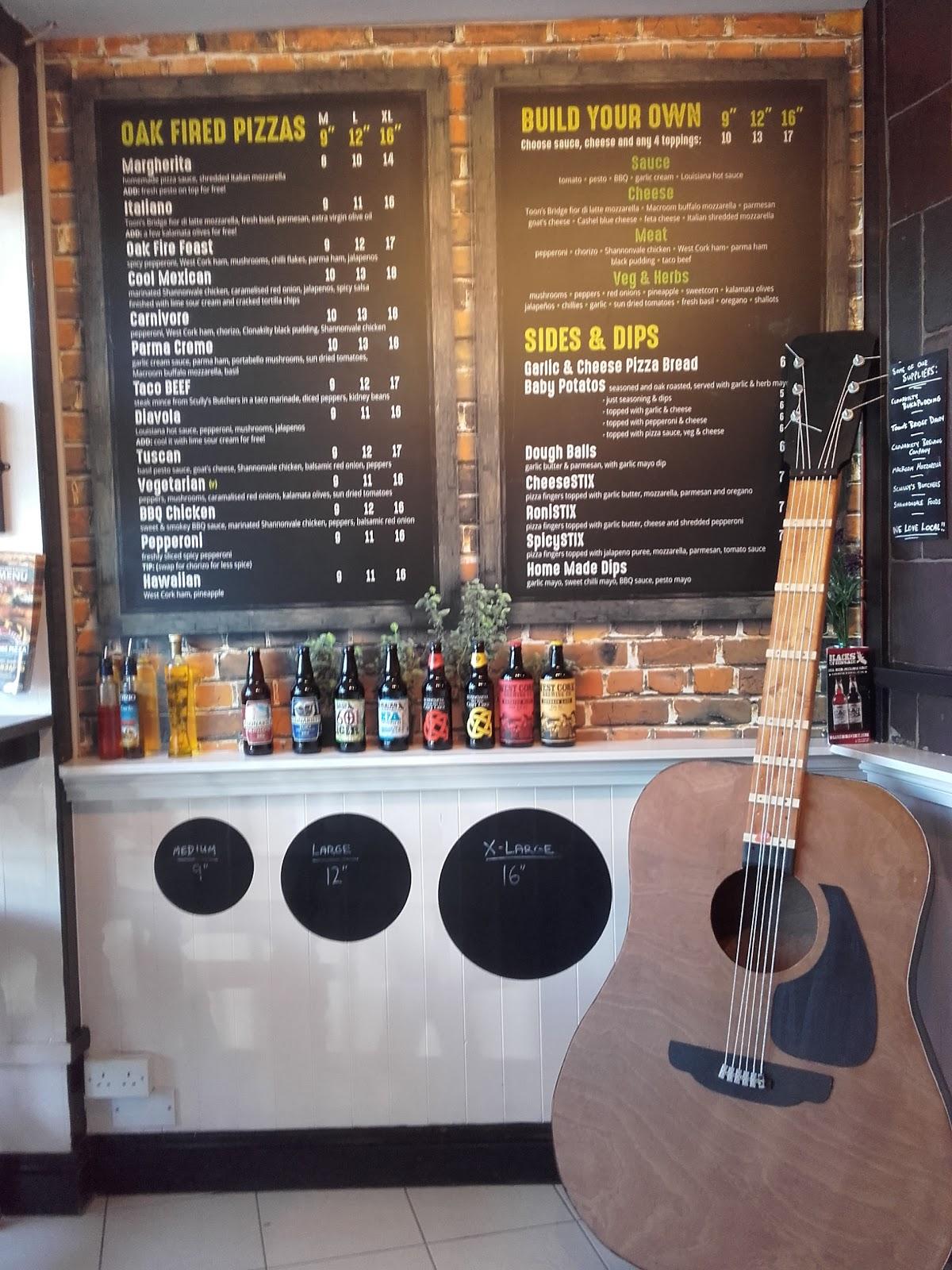 Menu at Oak Fire Pizza - Clonakilty pizzeria, Clonakilty
