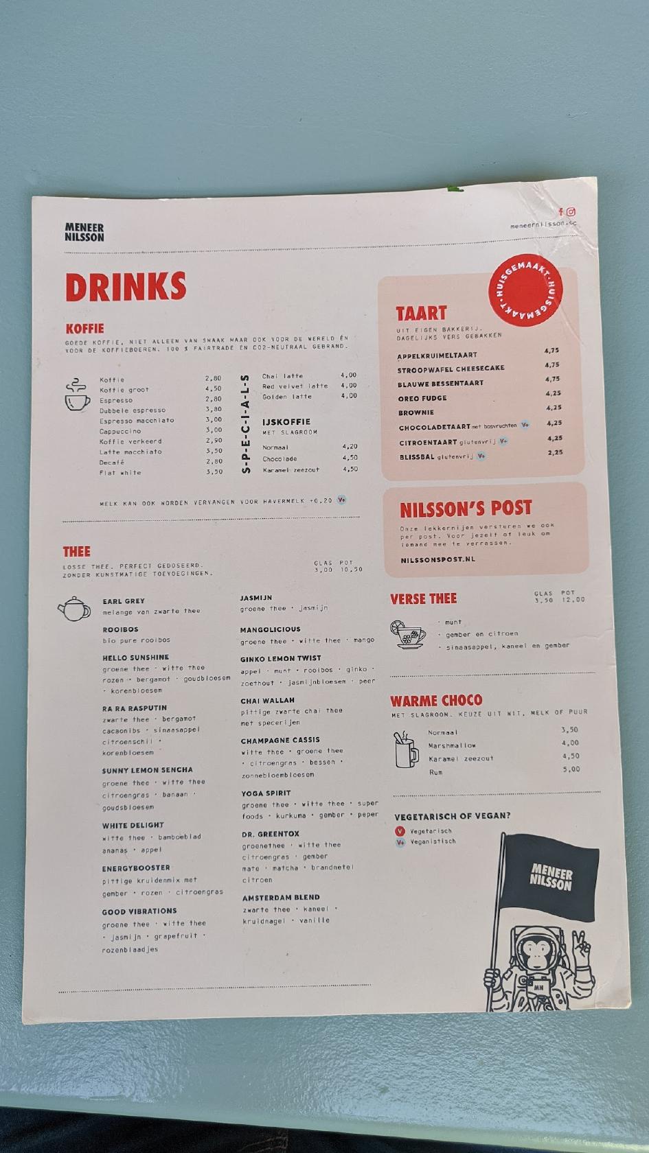 Menu At Meneer Nilsson Zierikzee