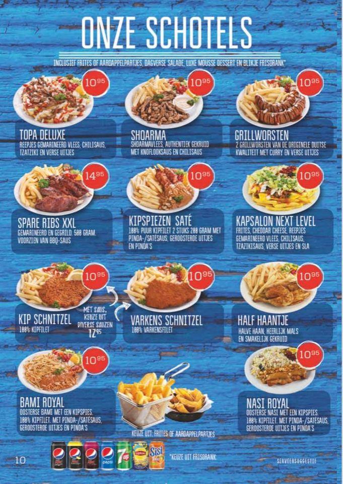 Menu at Cafe Restaurant Sirenes, Drachten