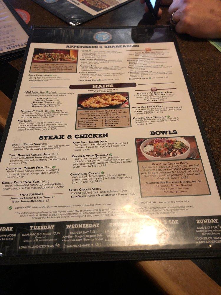 Menu at Ram Restaurant & Brewery, Meridian, E Pine Ave