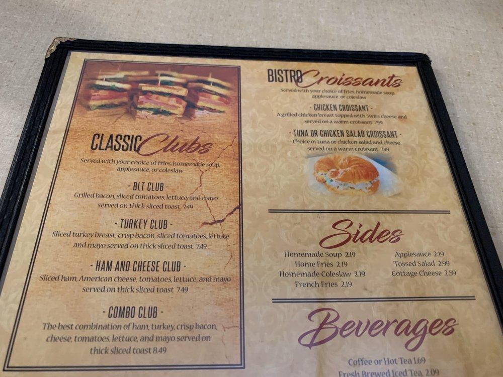 Menu at 133 Bistro restaurant, Van Wert