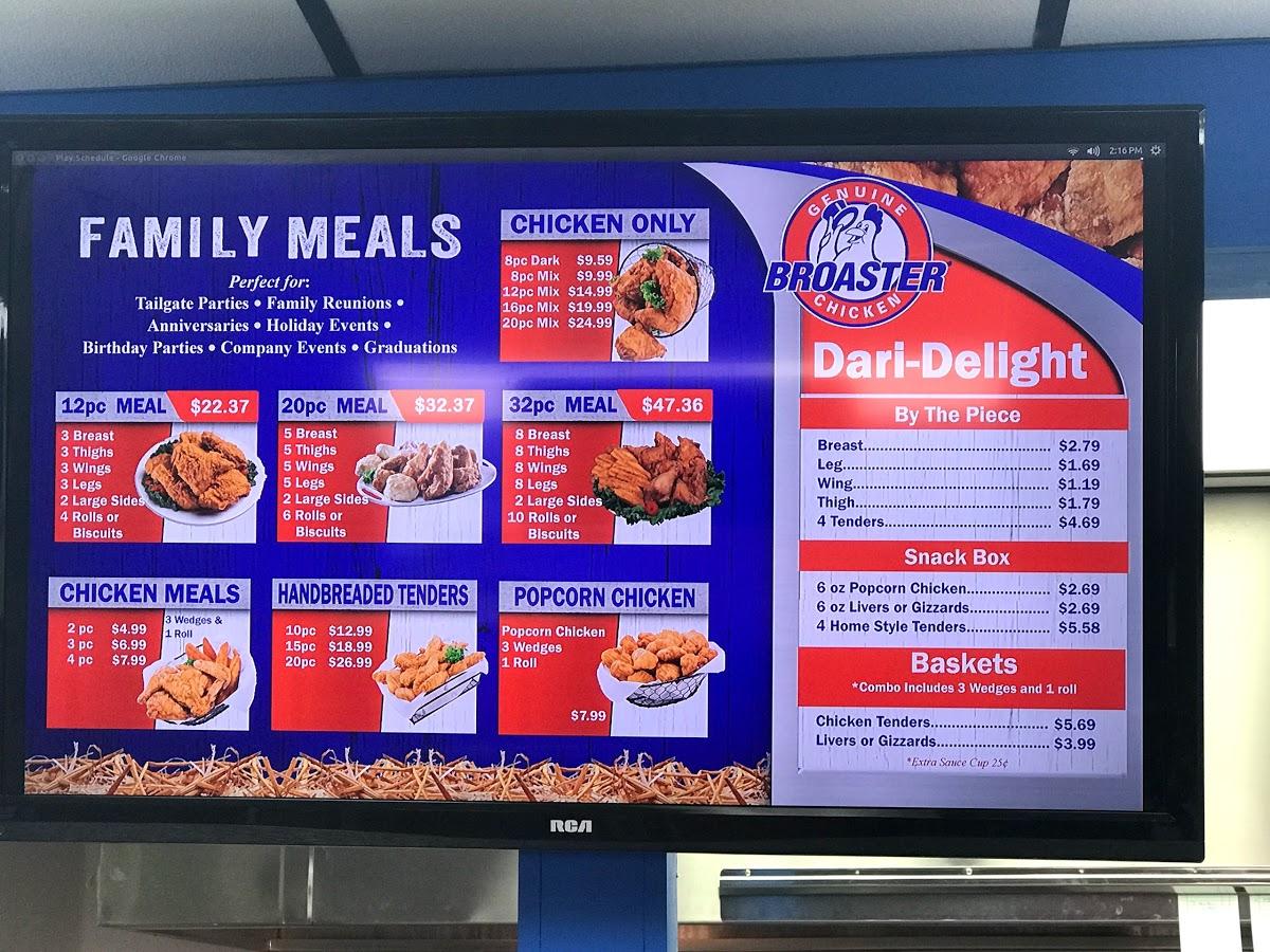 Menu at Dari Delight restaurant, Tracy City