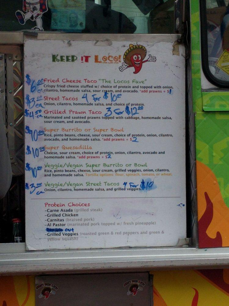 Menu At Judie's Tacos Locos Restaurant, San Jose