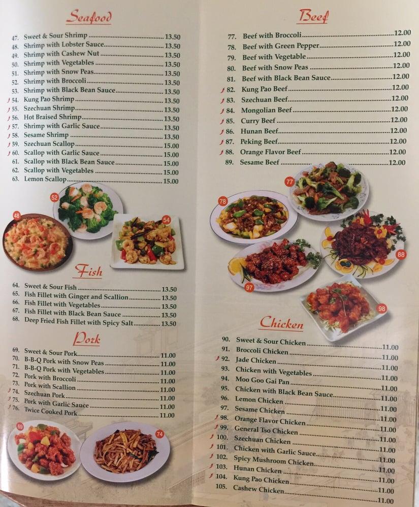 Menu At Full House Chinese Restaurant Mills