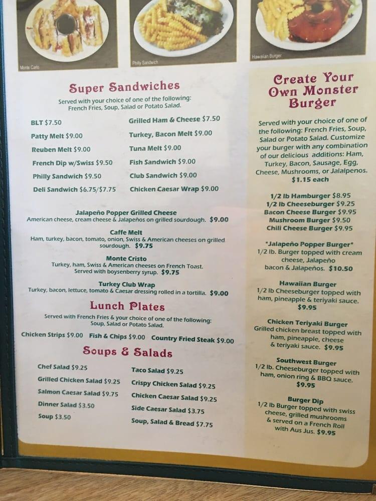 Menu at Waffles Caffe restaurant, Yakima, N 1st St