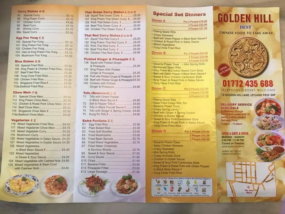 Menu At Golden Hill Fast Food Leyland   R82d Menu Golden Hill 2021 09 2 