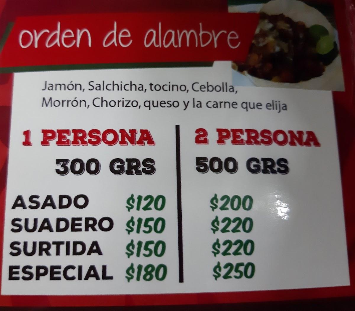 Carta Del Restaurante Taqueria EL GUERRERO Campeche